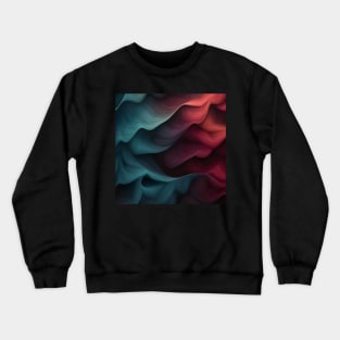 Colorful Textured Abstract Wave Pattern Crewneck Sweatshirt